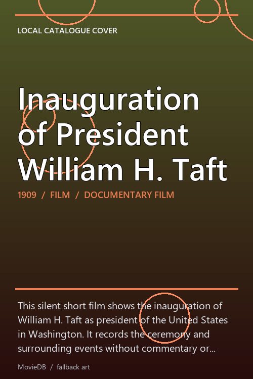 Inauguration of President William H. Taft poster