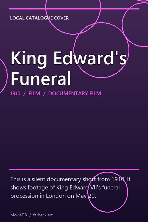 King Edward's Funeral poster