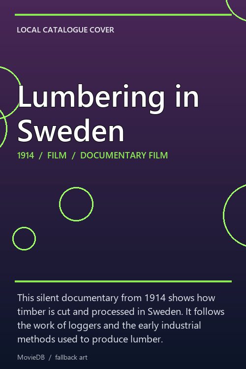 Lumbering in Sweden poster
