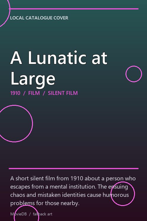 A Lunatic at Large poster