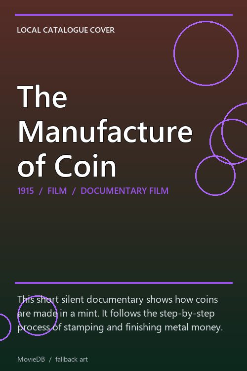 The Manufacture of Coin poster