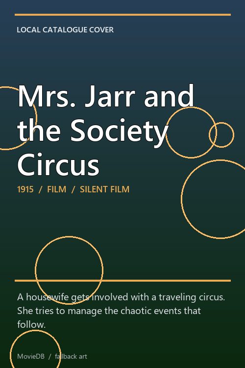 Mrs. Jarr and the Society Circus poster