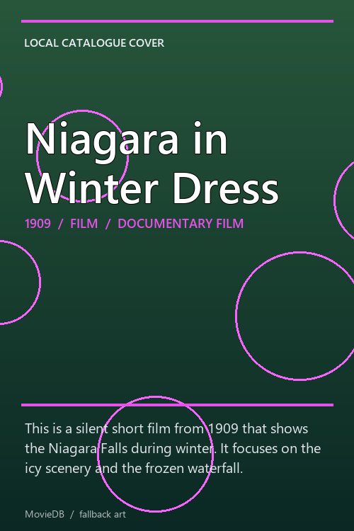 Niagara in Winter Dress poster