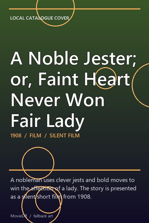 A Noble Jester; or, Faint Heart Never Won Fair Lady poster