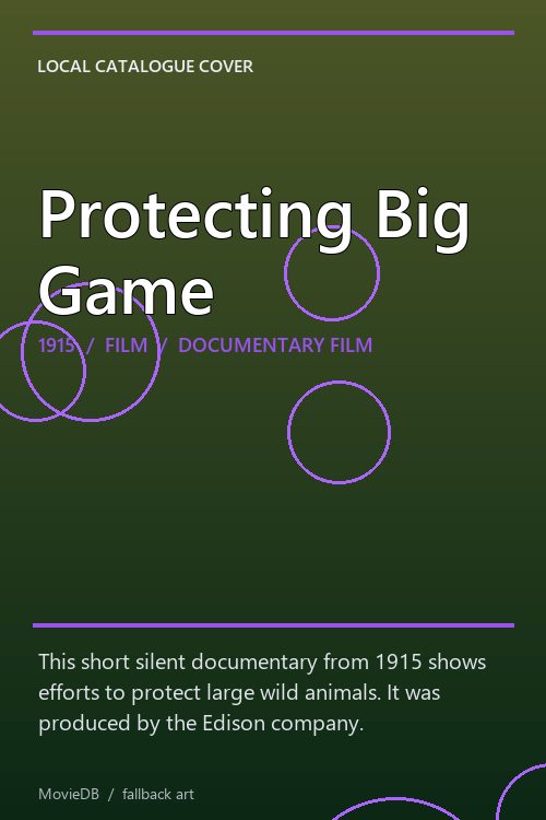 Protecting Big Game poster