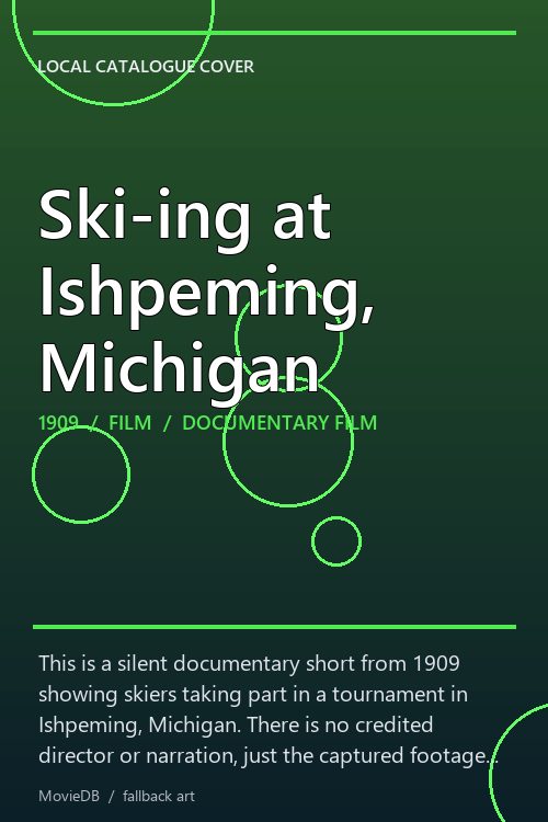 Ski-ing at Ishpeming, Michigan poster