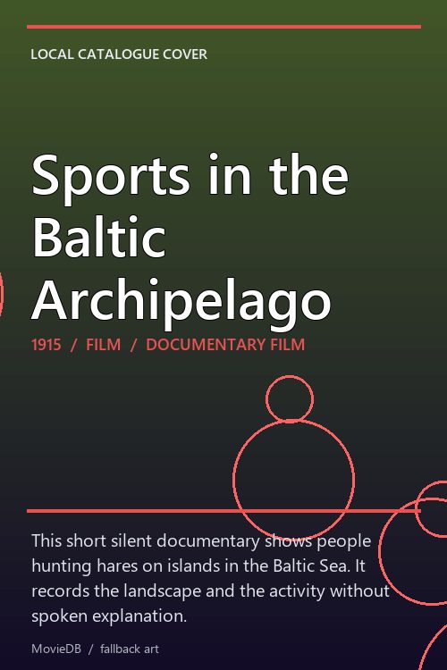 Sports in the Baltic Archipelago poster