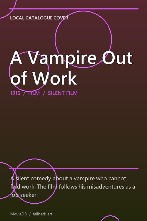 A Vampire Out of Work poster