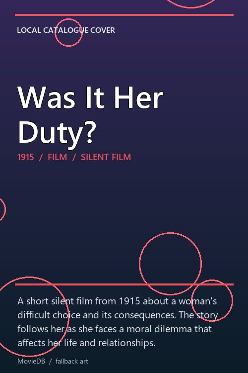 Was It Her Duty? poster