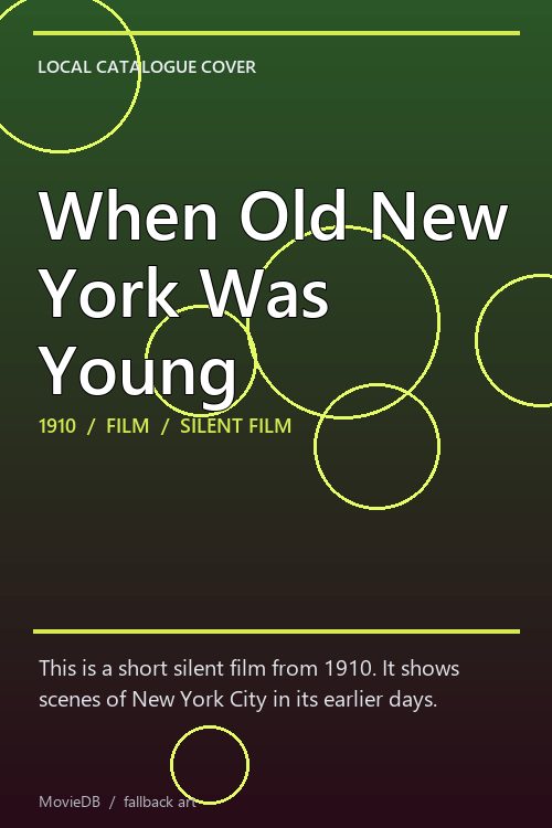 When Old New York Was Young poster