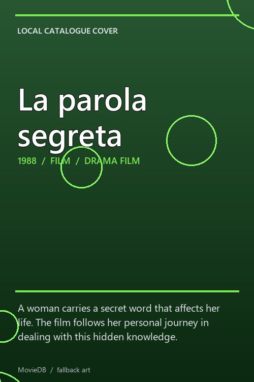 La parola segreta poster