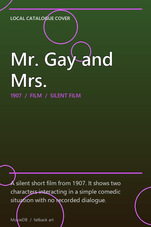 Mr. Gay and Mrs. poster