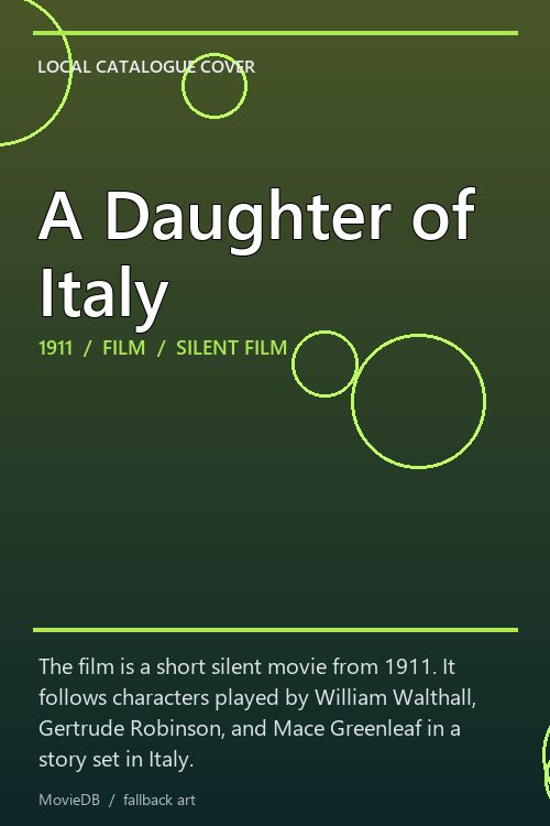A Daughter of Italy poster