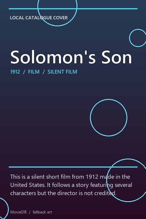 Solomon's Son poster