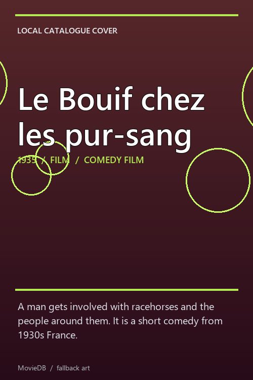 Le Bouif chez les pur-sang poster