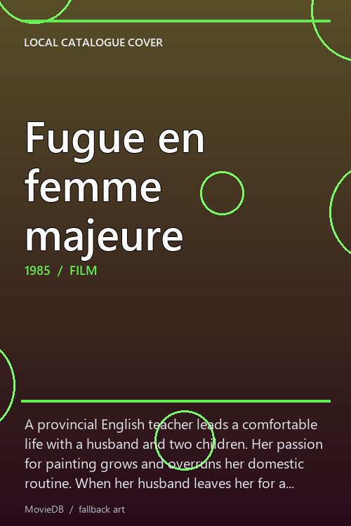 Fugue en femme majeure poster