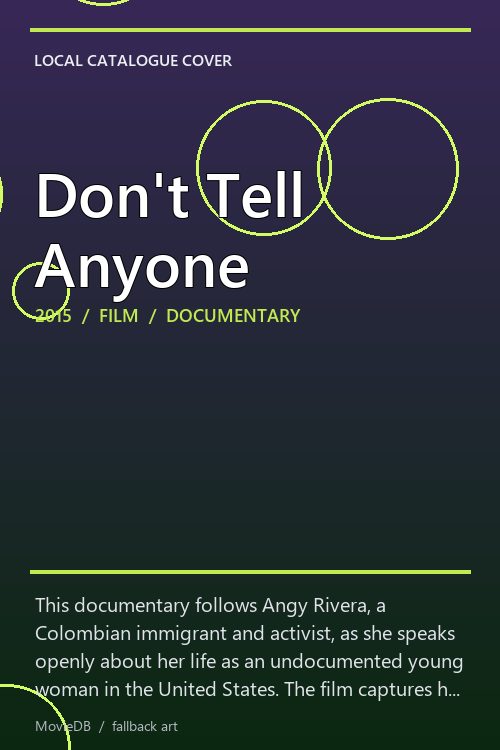 Don't Tell Anyone poster