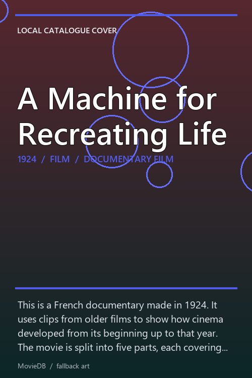 A Machine for Recreating Life poster