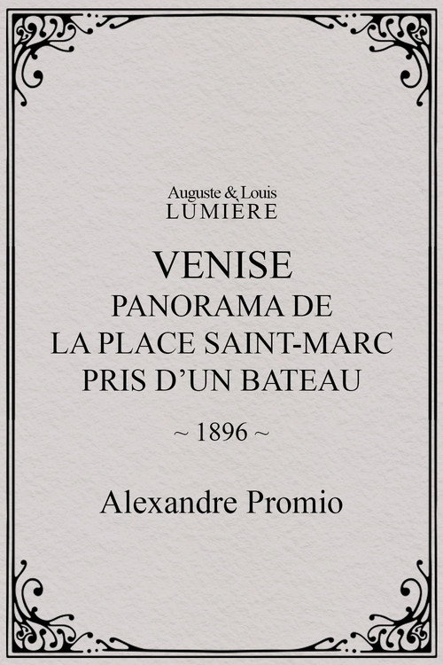 Venise, panorama de la place Saint-Marc pris d'un bateau poster