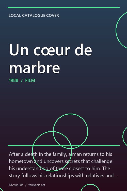Un cœur de marbre poster
