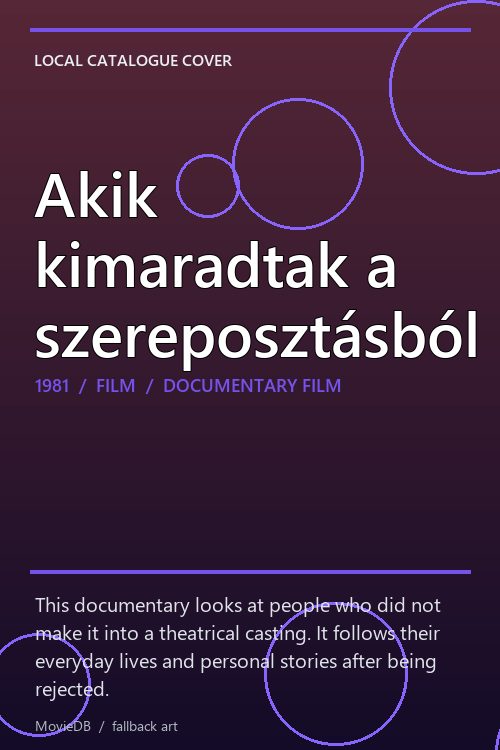 Akik kimaradtak a szereposztásból poster