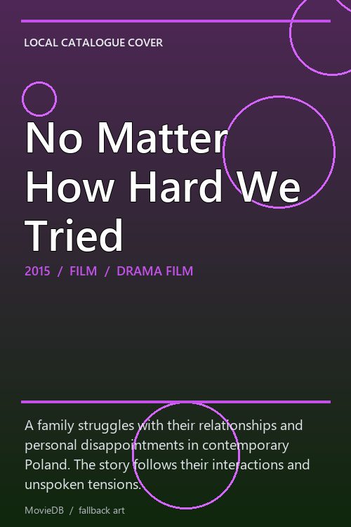 No Matter How Hard We Tried poster