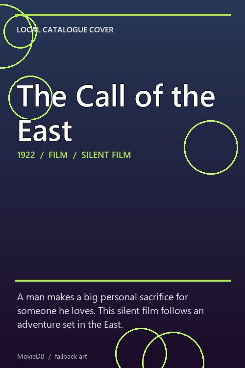 The Call of the East poster
