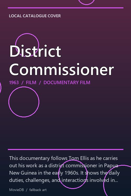 District Commissioner poster