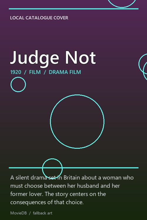 Judge Not poster