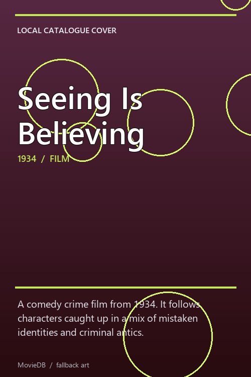 Seeing Is Believing poster