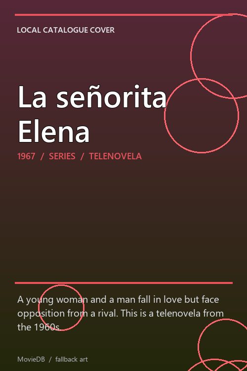 La señorita Elena poster