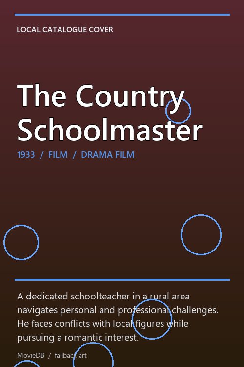 The Country Schoolmaster poster