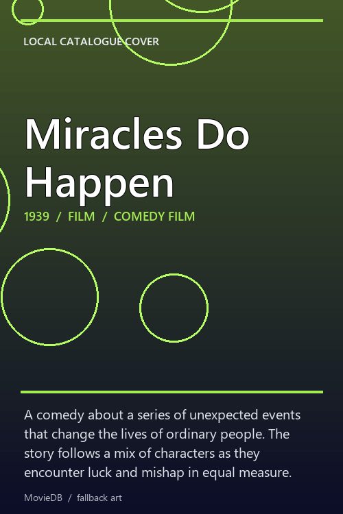 Miracles Do Happen poster