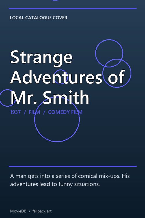 Strange Adventures of Mr. Smith poster