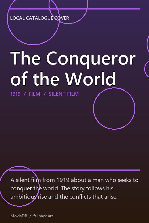 The Conqueror of the World poster