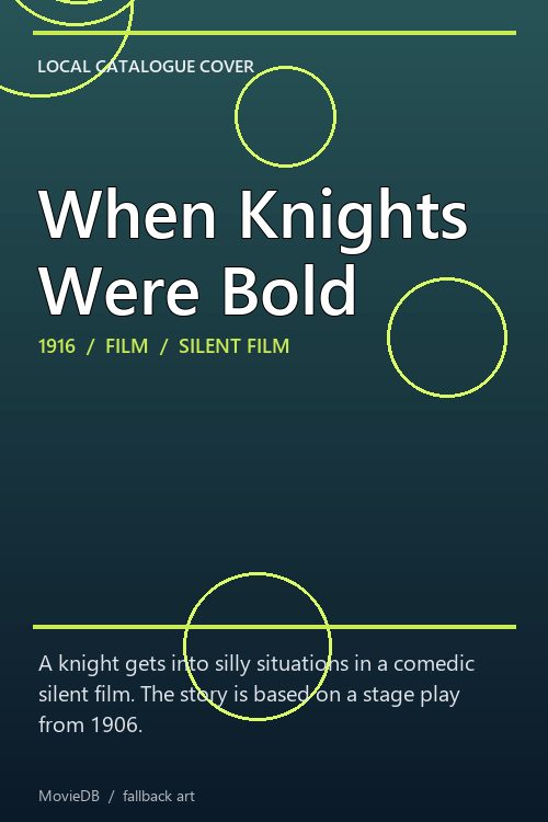 When Knights Were Bold poster