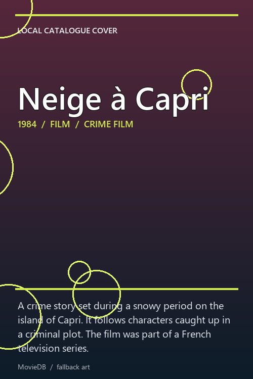 Neige à Capri poster