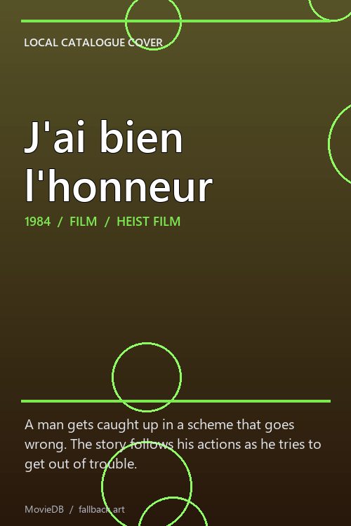 J'ai bien l'honneur poster