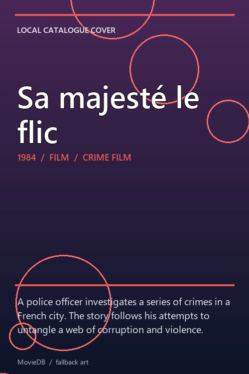 Sa majesté le flic poster