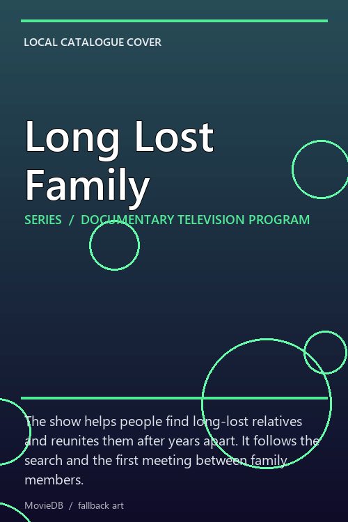 Long Lost Family poster