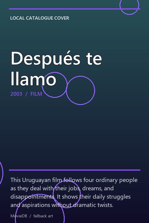 Después te llamo poster