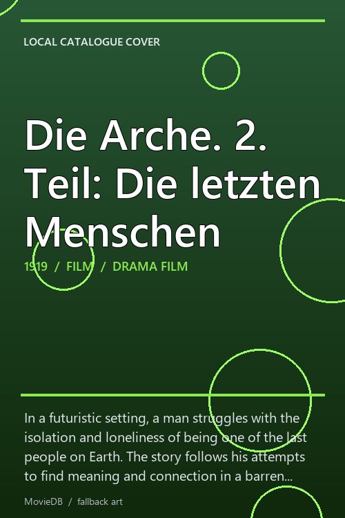 Die Arche. 2. Teil: Die letzten Menschen poster