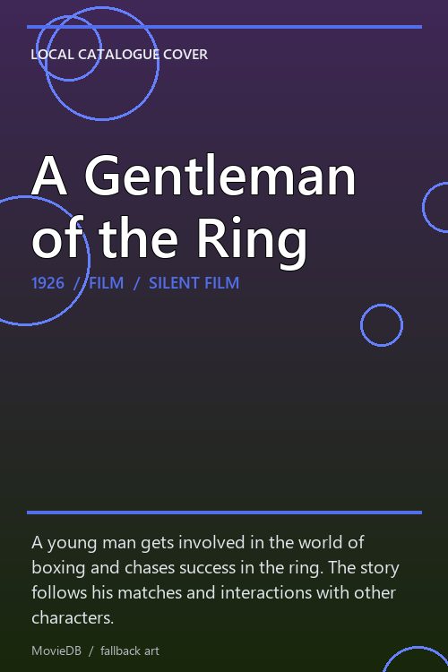 A Gentleman of the Ring poster