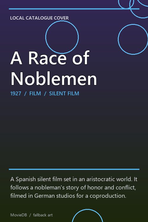 A Race of Noblemen poster