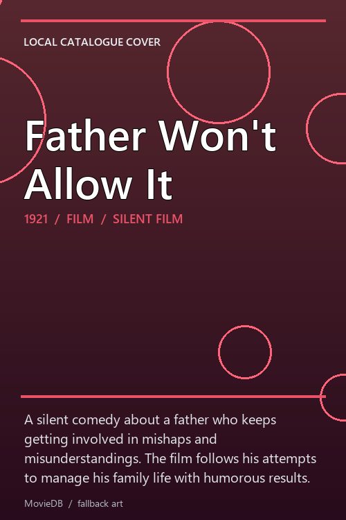 Father Won't Allow It poster