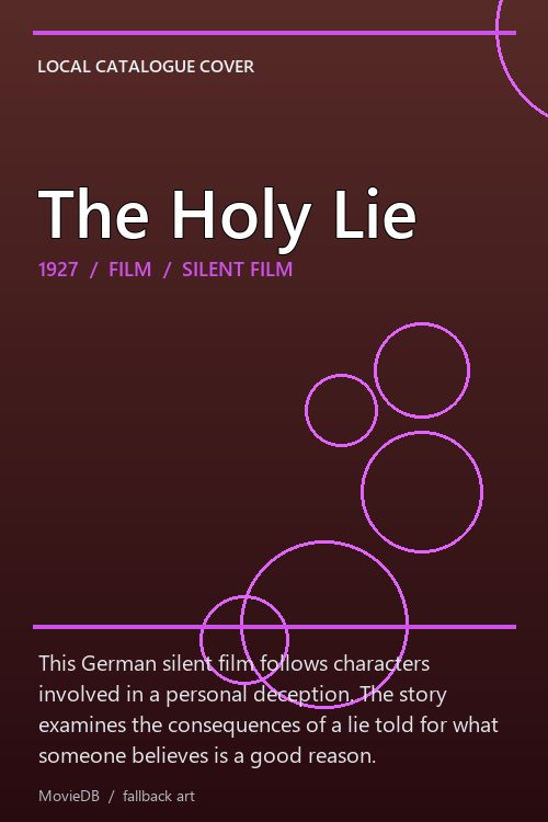 The Holy Lie poster