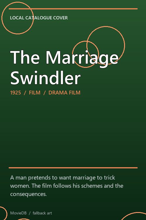 The Marriage Swindler poster