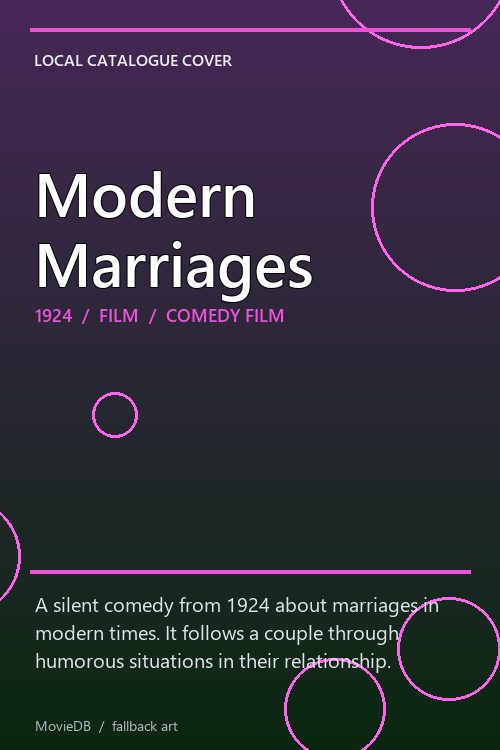 Modern Marriages poster