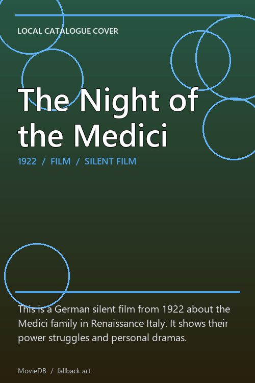 The Night of the Medici poster