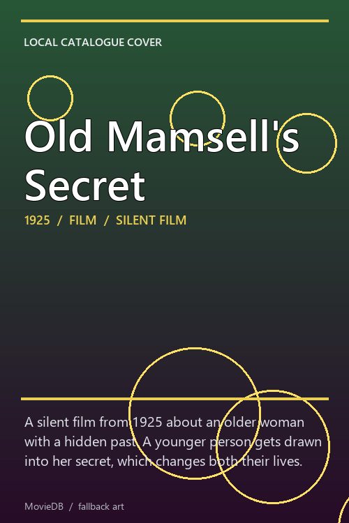 Old Mamsell's Secret poster